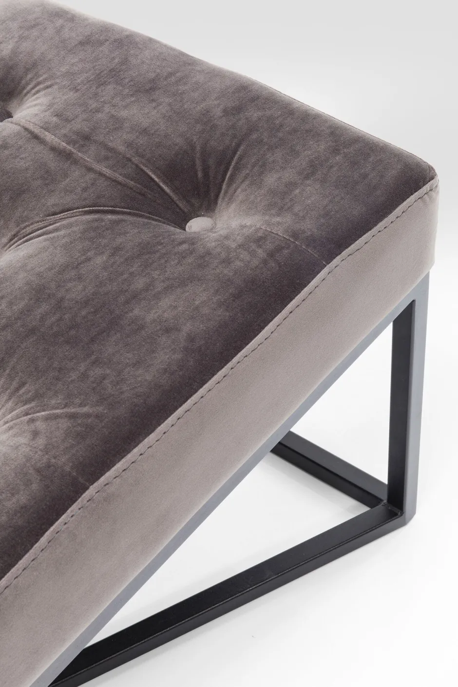 KARE Bank Crossover Grau Schwarz 150x40cm