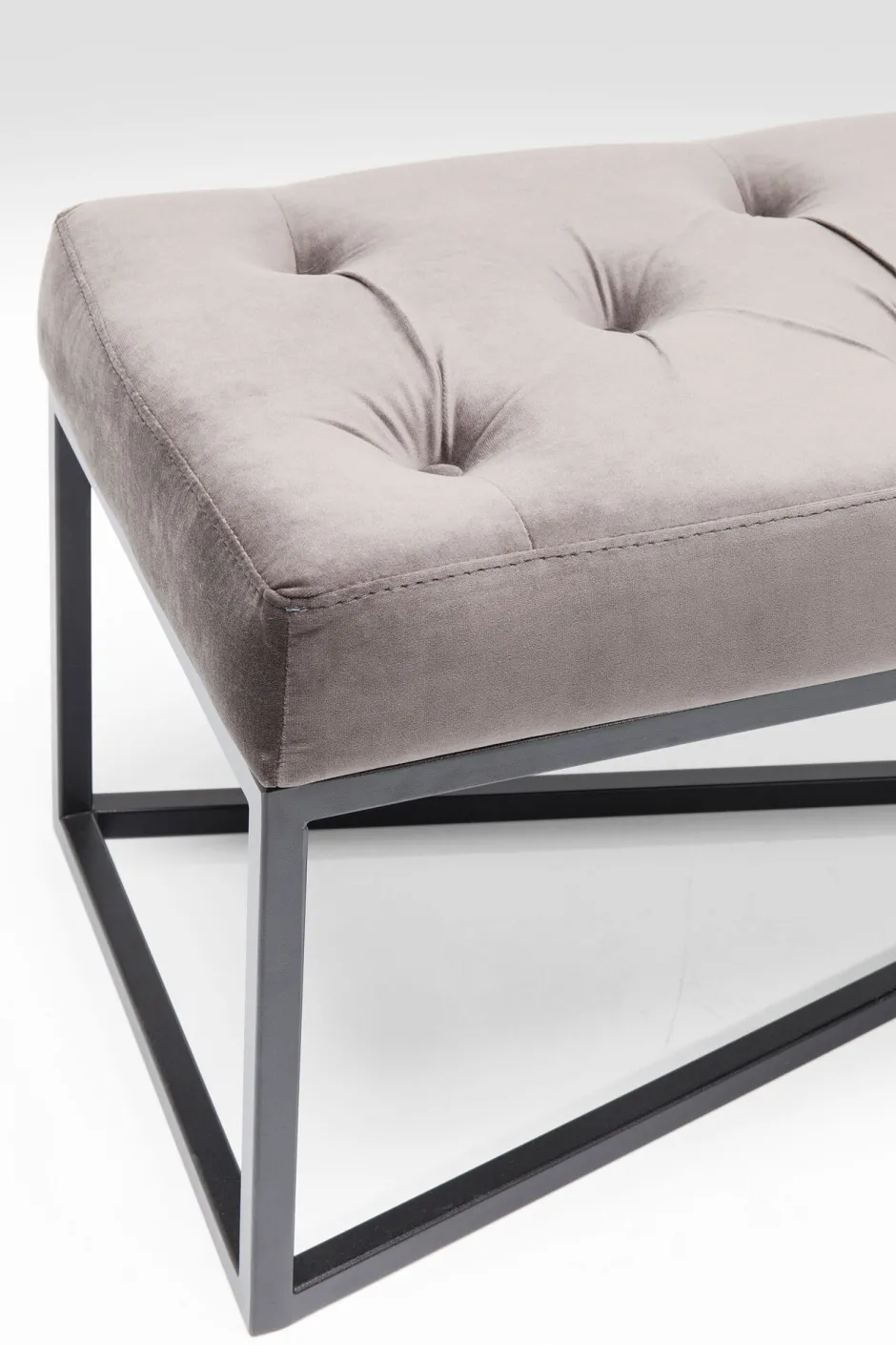 KARE Bank Crossover Grau Schwarz 150x40cm