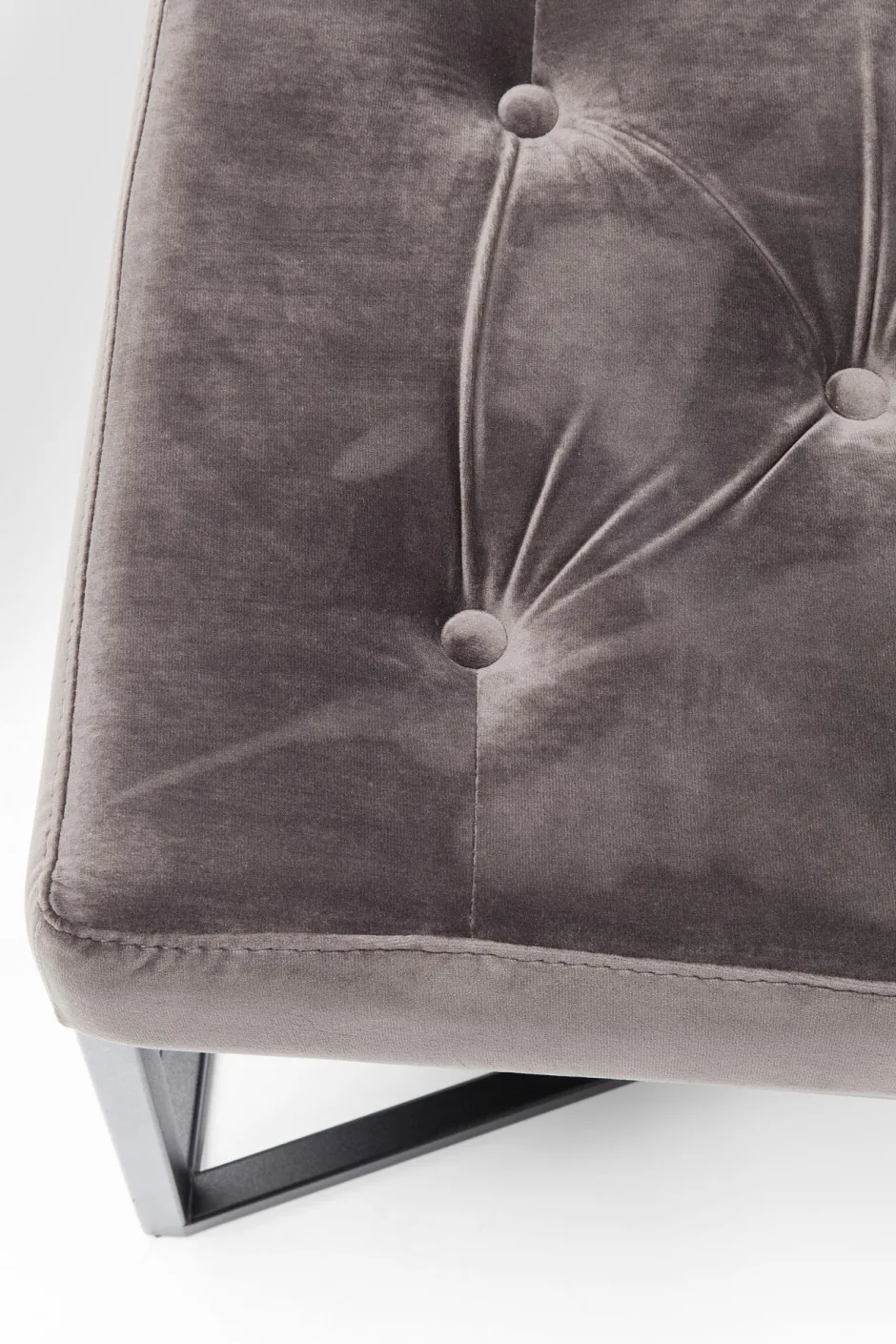 KARE Bank Crossover Grau Schwarz 150x40cm