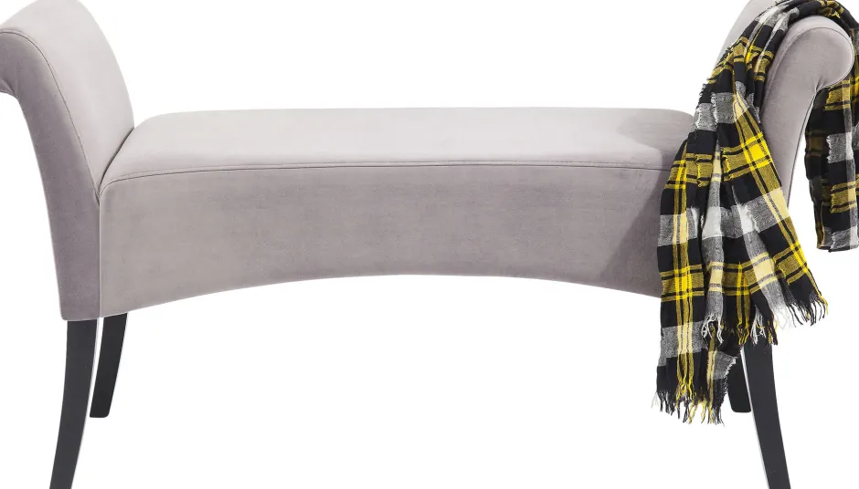 KARE Bank Motley Velvet Silvergrey