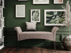 KARE Bank Motley Velvet Silvergrey