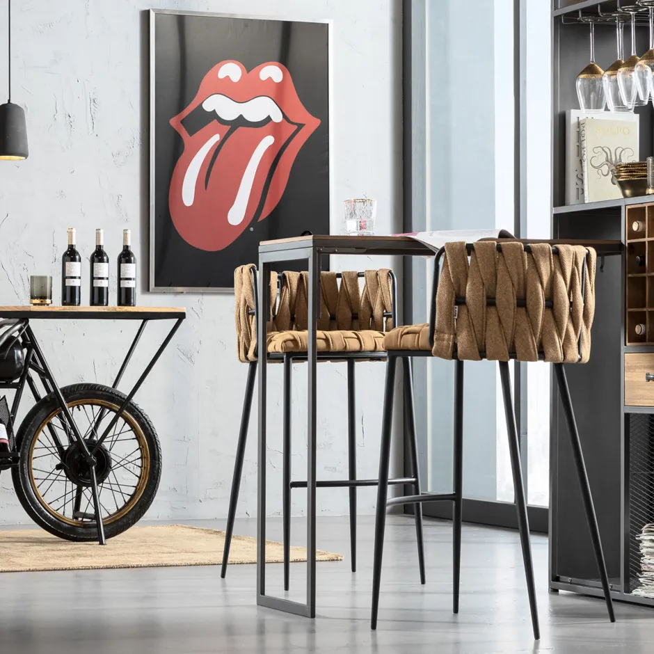 KARE Barhocker Cheerio Gelb