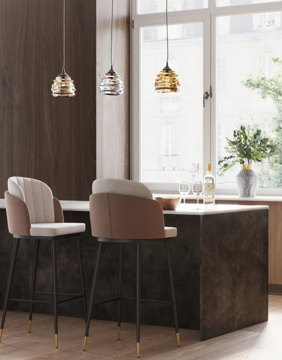 KARE Barstuhl Hojas Beige