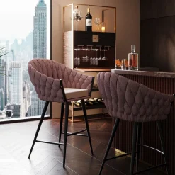 KARE Barstuhl Knot Tweed