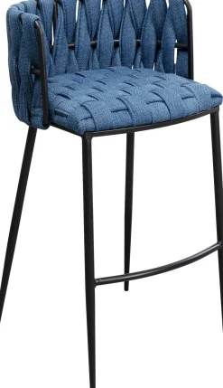 KARE Barstuhl Saluti Blau 77cm