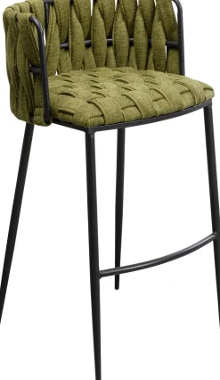 KARE Barstuhl Saluti Dunkelgrün 77cm