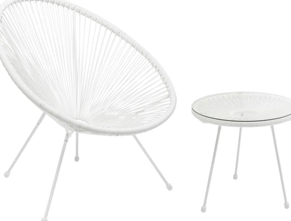 KARE Beistelltisch Acapulco Mono Weiß