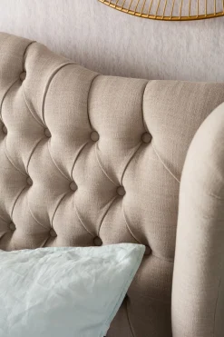 KARE Bett City Spirit Linen Natural 160x200cm