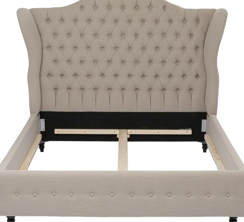 KARE Bett City Spirit Linen Natural 180x200cm