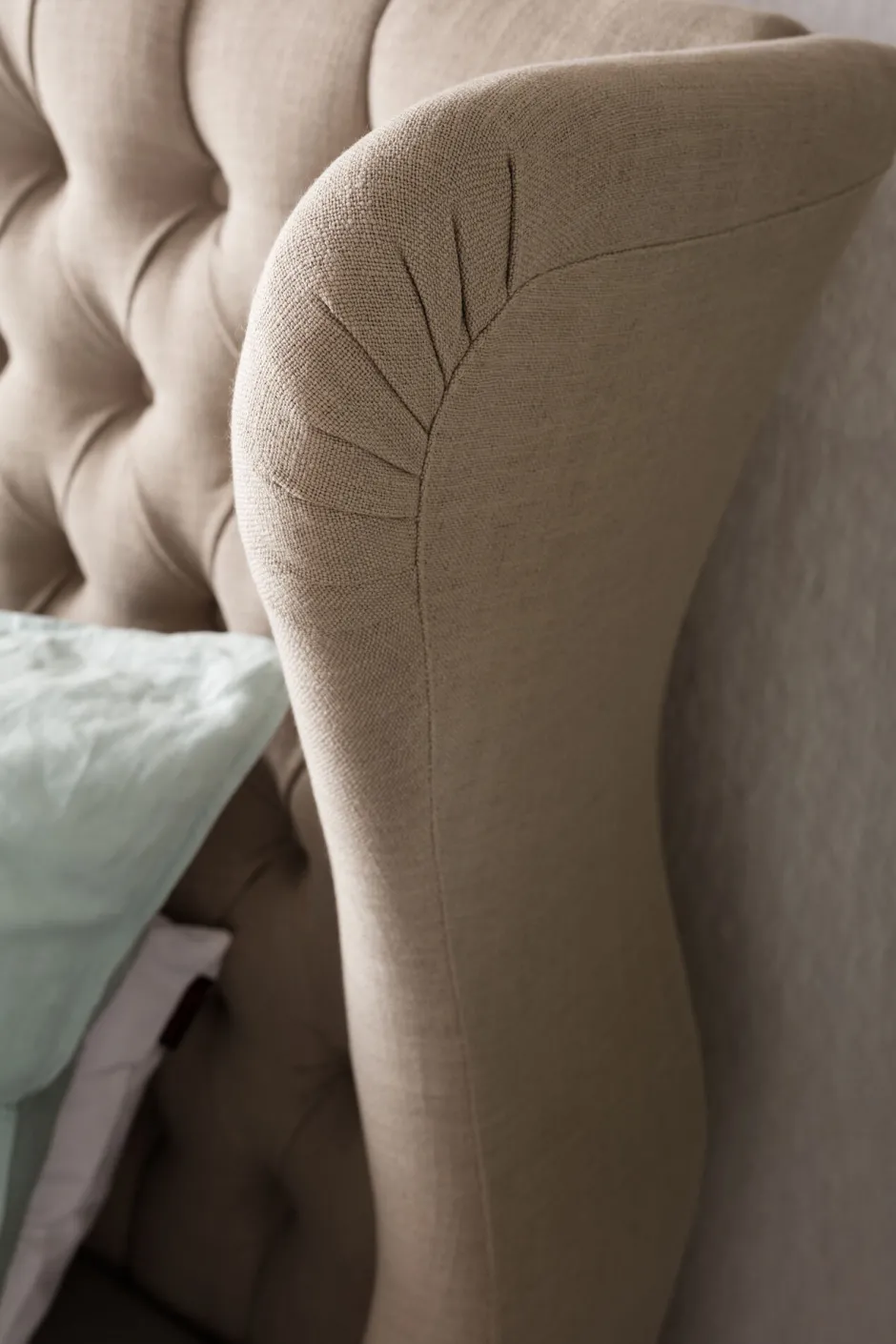 KARE Bett City Spirit Linen Natural 180x200cm