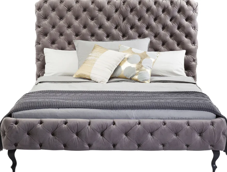 KARE Bett Desire Hoch Silbergrau 180x200 cm