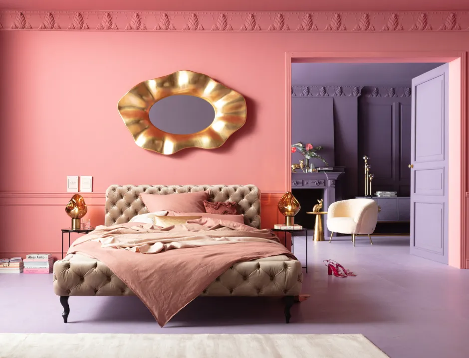 KARE Bett Desire Velvet Ecru 160x200cm