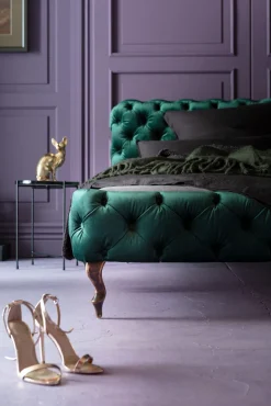 KARE Bett Desire Velvet Grün 180x200cm