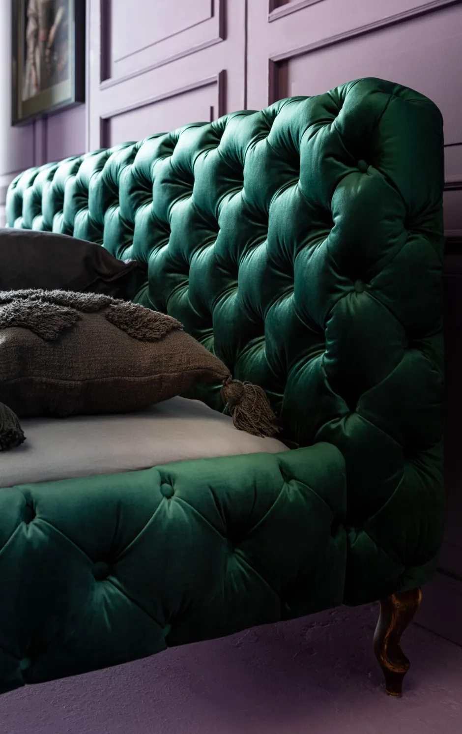 KARE Bett Desire Velvet Grün 160x200cm