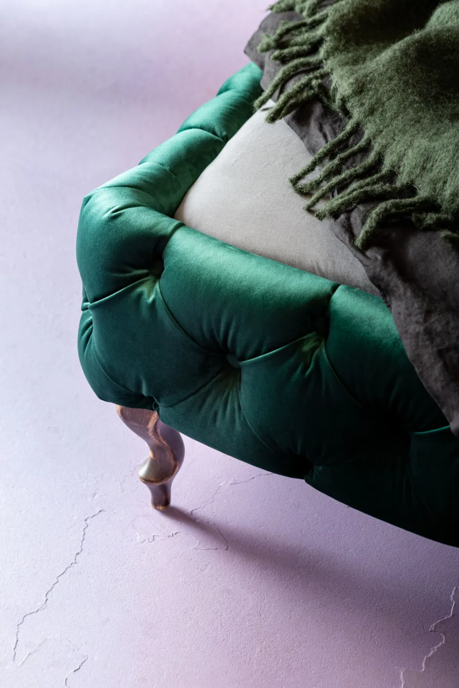 KARE Bett Desire Velvet Grün 160x200cm