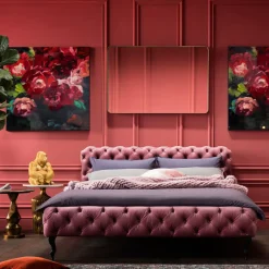 KARE Bett Desire Velvet Rose 180x200cm
