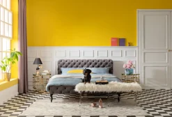 KARE Bett Desire Velvet Silbergrau 160x200 cm