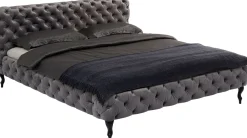 KARE Bett Desire Velvet Silbergrau 160x200 cm