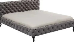 KARE Bett Desire Velvet Silbergrau 160x200 cm