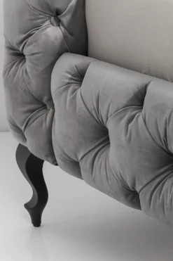 KARE Bett Desire Velvet Silbergrau 160x200 cm