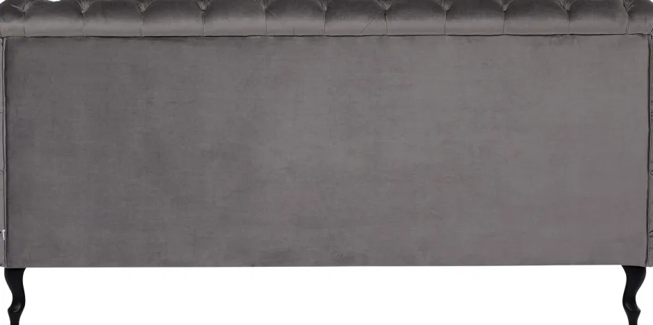 KARE Bett Desire Velvet Silbergrau 180x200 cm