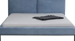 KARE Bett East Side Cord Blau 180x200cm