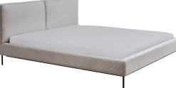 KARE Bett East Side Cord Grau 180x200cm