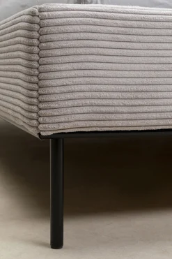 KARE Bett East Side Cord Grau 180x200cm