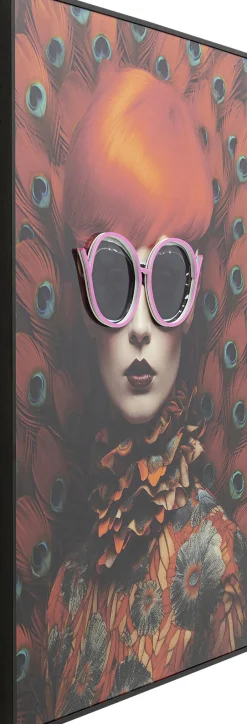 KARE Bild Fancy Red Lady LED 120x80cm