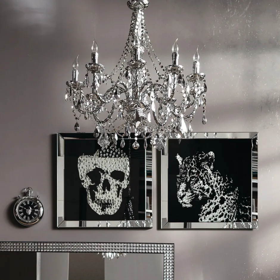 KARE Bild Frame Mirror Skull 100x100cm