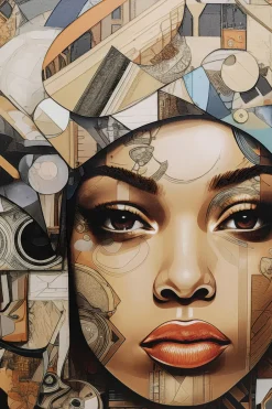 KARE Bild Glas Art Geo Women 3D 120x120cm