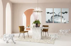 KARE Bild Glas Triptychon Oldtimer Back 240x160cm