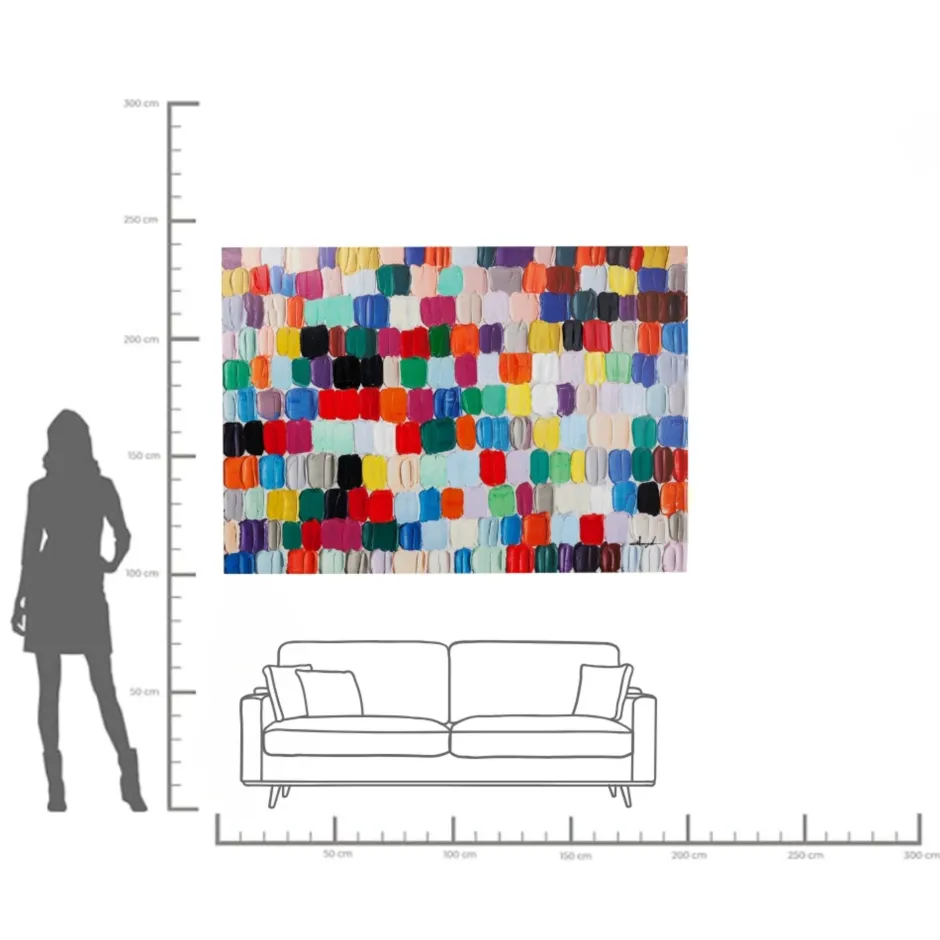 KARE Bild Touched Colorful Dots 200x140cm