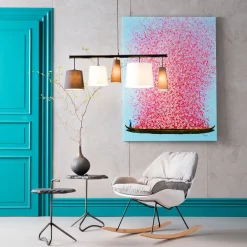 KARE Bild Touched Flower Boat Blau Pink 120x160cm