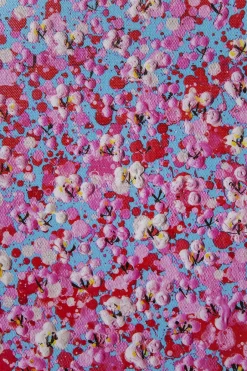 KARE Bild Touched Flower Boat Blau Pink 120x160cm