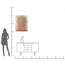 KARE Bild Touched Flower Boat Gold Pink 80x100cm