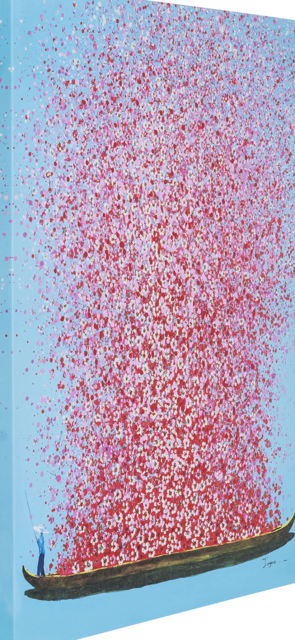 KARE Bild Touched Flower Boat Blau Pink 80x100cm