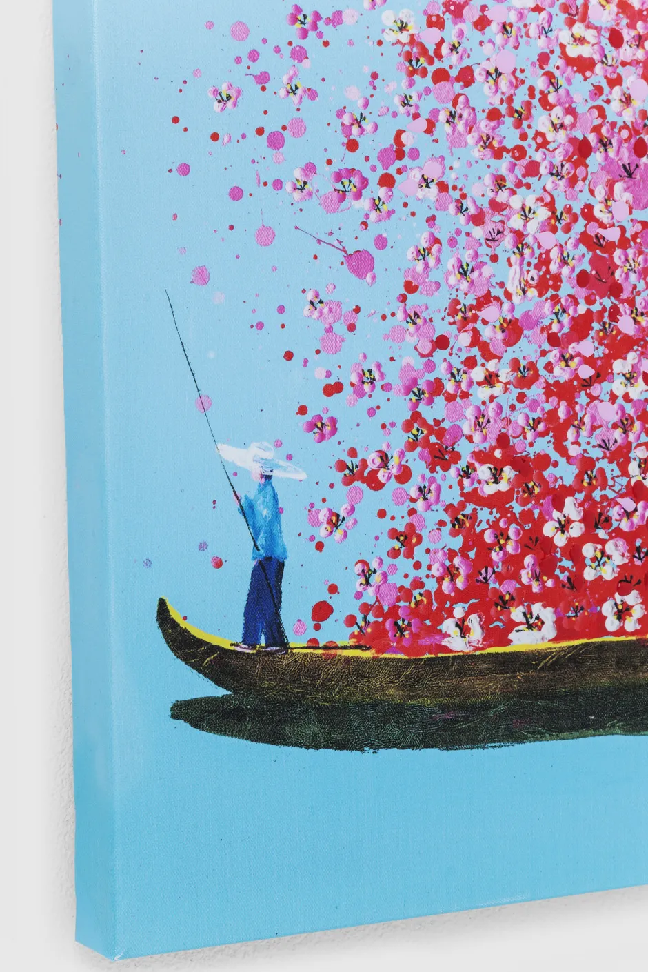 KARE Bild Touched Flower Boat Blau Pink 80x100cm