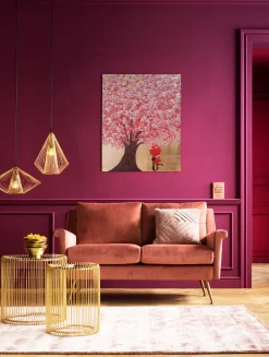 KARE Bild Touched Flower Couple Gold Pink 80x100cm