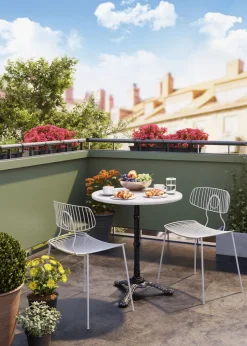 KARE Bistrotisch Kaffeehaus Rund Weiß Ø61