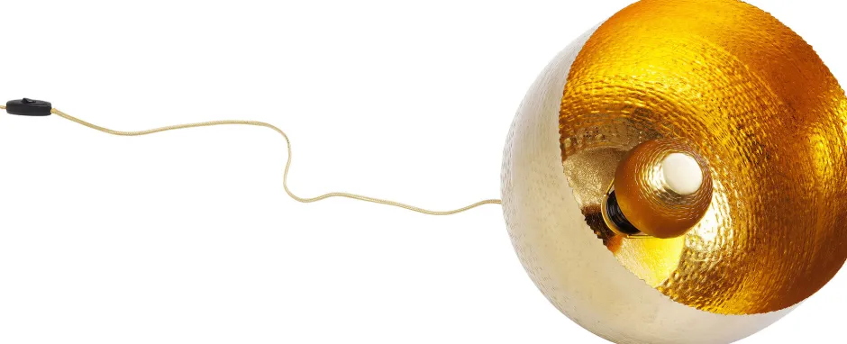 KARE Bodenleuchte Apollon Gold Ø35cm