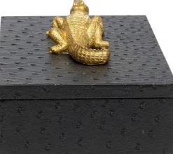 KARE Box Crocodile Schwarz (2/Set)