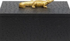 KARE Box Crocodile Schwarz (2/Set)