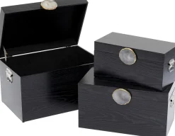 KARE Box Nifty Schwarz (3/Set)