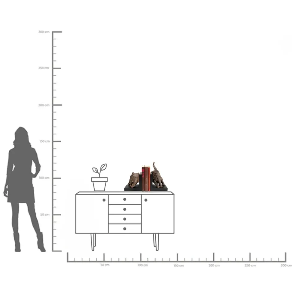 KARE Buchstütze Elephants 42 (2/Set)