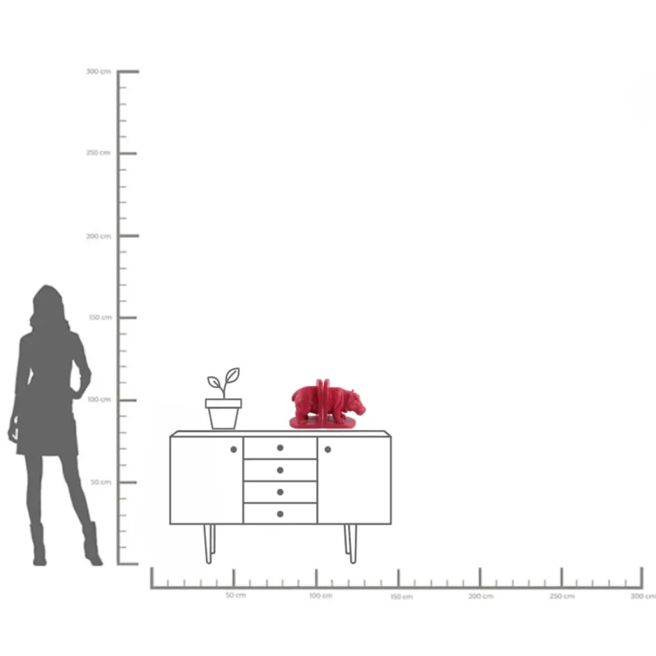 KARE Buchstütze Rhino Party (2/Set)