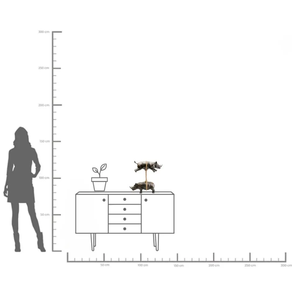 KARE Deko Figur Artistic Rhino 46cm