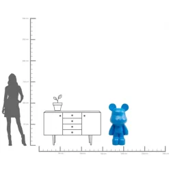 KARE Deko Figur Bear Blau 101cm