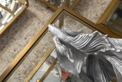 KARE Deko Figur Betta Fish Silber Klein