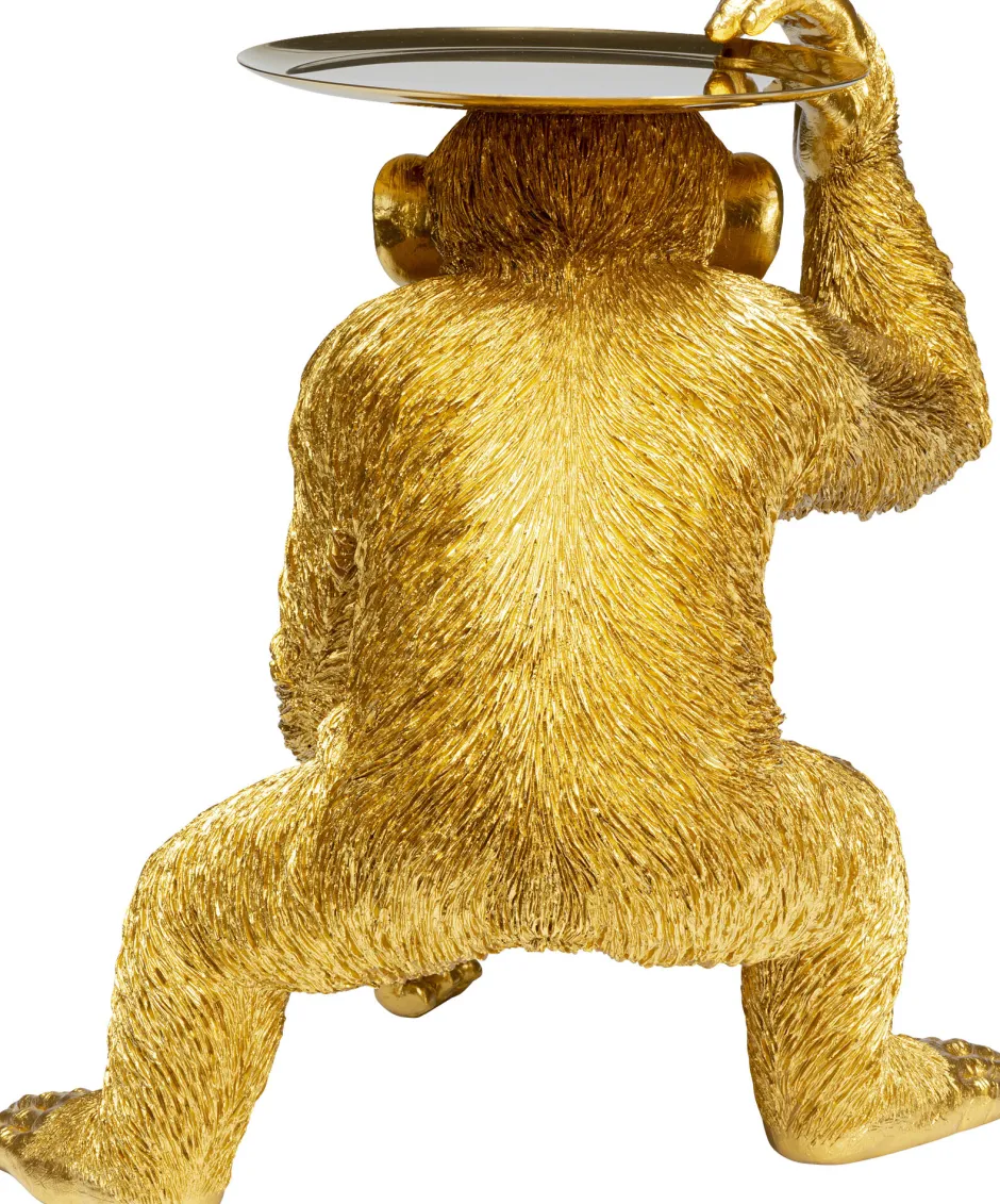 KARE Deko Figur Butler Playing Chimp Gold 52cm